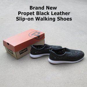 Brand New Propet Black Leather Walking Shoes